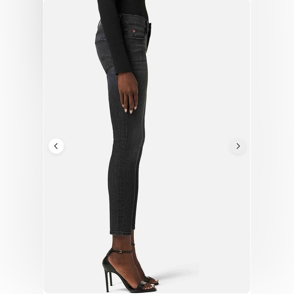 HUDSON KRISTA SUPER SKINNY CROP JEANS SZ 29 WASHED BLACK LIKE NEW - Picture 2 of 15